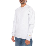 CHASE SWEAT ASH HEATHER / GOLD - Sweatshirt Crewneck Homme Gris CARHARTT WIP