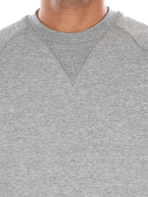 CARHARTT WIP CHASE SWEAT GREY HEATHER / GOLD - Felpa Girocollo Uomo Grigia I033660 00MXX CARHARTT WIP 