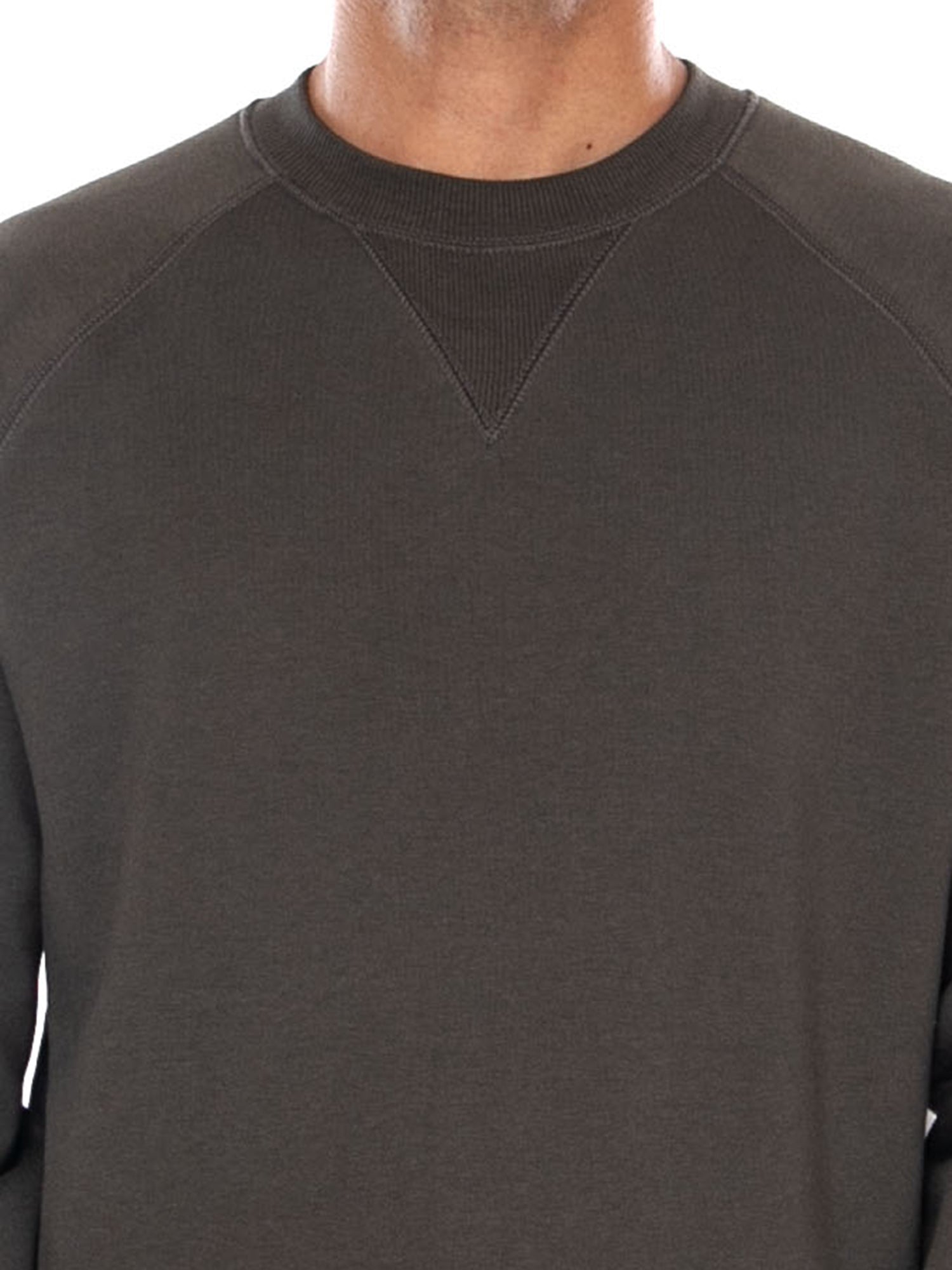 CARHARTT WIP CHASE SWEAT SHUNGITE / GOLD - Felpa Girocollo Uomo Grigia I033660 3X9XX CARHARTT WIP 