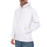 HOODED CHASE SWEAT ASH HEATHER / GOLD - Sweat à Capuche Homme Gris Carhartt WIP