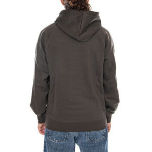 HOODED CHASE SWEAT SHUNGITE / GOLD - Felpa con Cappuccio Uomo Verde I033661 3X9XX CARHARTT WIP 