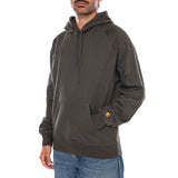 HOODED CHASE SWEAT SHUNGITE / GOLD - Sweat à Capuche Homme Vert Homme CARHARTT WIP