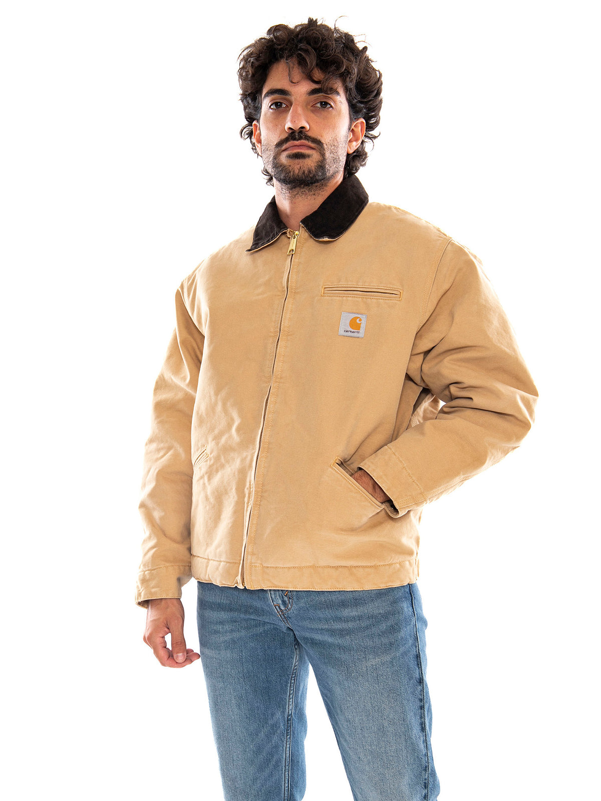 OG Detroit Jacket Tobacco Stone Canvas - Giacca Uomo Marrone I035614 3WQ4O CARHARTT WIP 