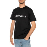 S/S SCRIPT T-SHIRT BLACK / WHITE - T-Shirt Col Rond Homme Noir Homme CARHARTT WIP