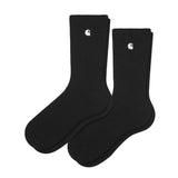 MADISON PACK SOCKS BLACK - Set de Deux Paires de Chaussettes Noires  ACCESSOIRES CARHARTT WIP