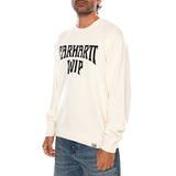 DECK SWEATER WAX / BLACK - Crewneck Homme Crème CARHARTT WIP