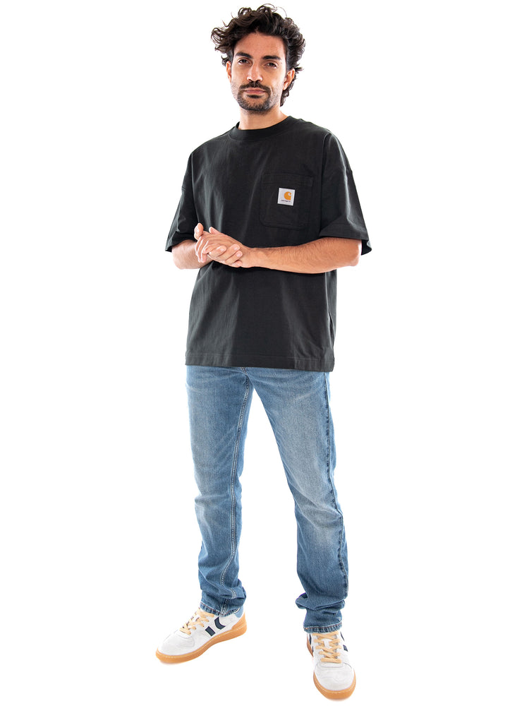 S/S Work Pocket T-Shirt Raven - Maglietta Girocollo Uomo Verde I037015 3T6XX CARHARTT WIP 