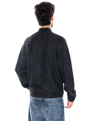 CURTIS SWEATER JACKET TANGLED BLACK - Giacca Uomo Nera I037033 3Z8XX CARHARTT WIP 