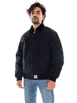 OG Santa Fe Jacket Black / Black Stone Canvas - Veste Homme Noire Homme CARHARTT WIP