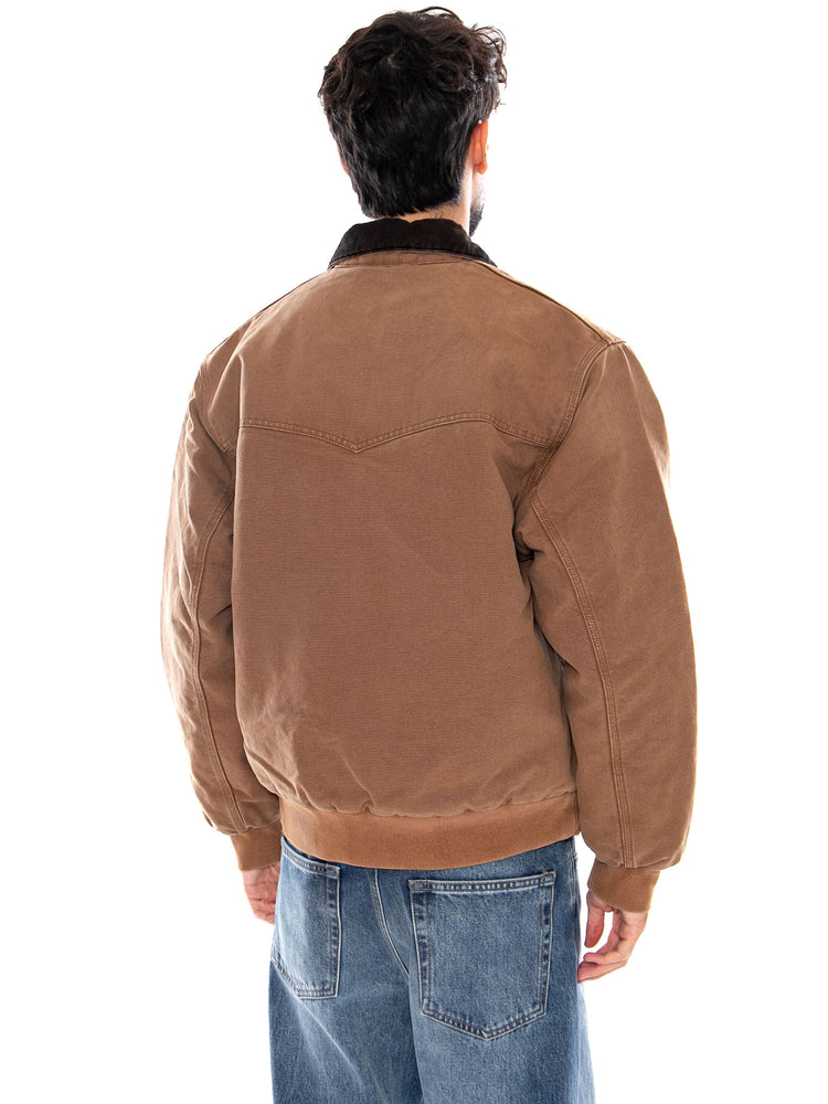 OG SANTA FE JACKET TOBACCO STONE CANVAS - Giacca Uomo Marrone I037056 3XA4O CARHARTT WIP 