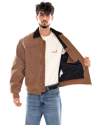 OG SANTA FE JACKET TOBACCO STONE CANVAS - Giacca Uomo Marrone I037056 3XA4O CARHARTT WIP 