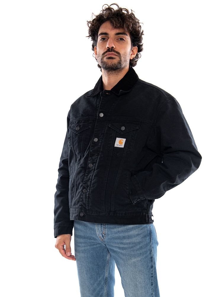 OG Trucker Jacket Black Stone Canvas - Giacca Uomo Nera I037058 00E4O CARHARTT WIP 