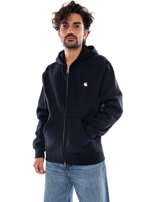 HOODED MACK JACKET DARK NAVY / WAX - Felpa con Cappuccio Uomo Nera I037102 0COXX CARHARTT WIP 