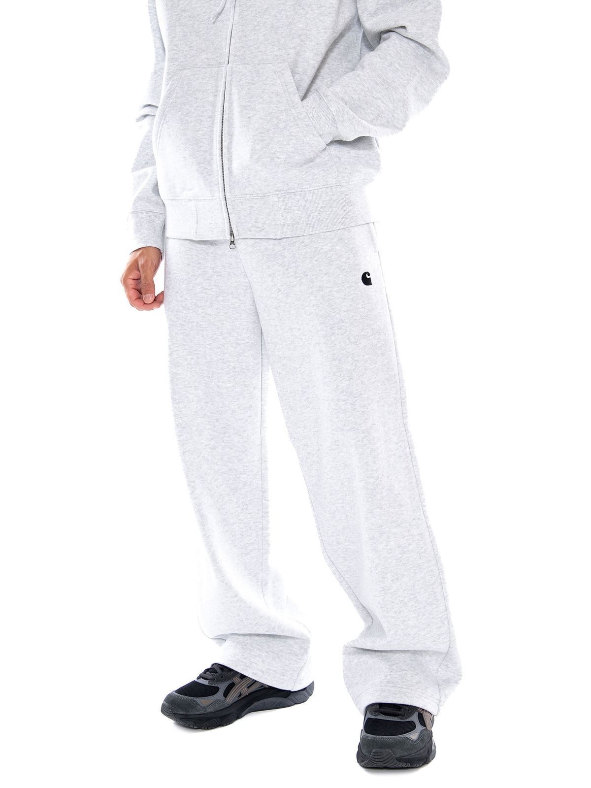 Mack Sweat Pant Ash Heather / Black - Pantaloni Uomo Grigi I037103 00OXX CARHARTT WIP 