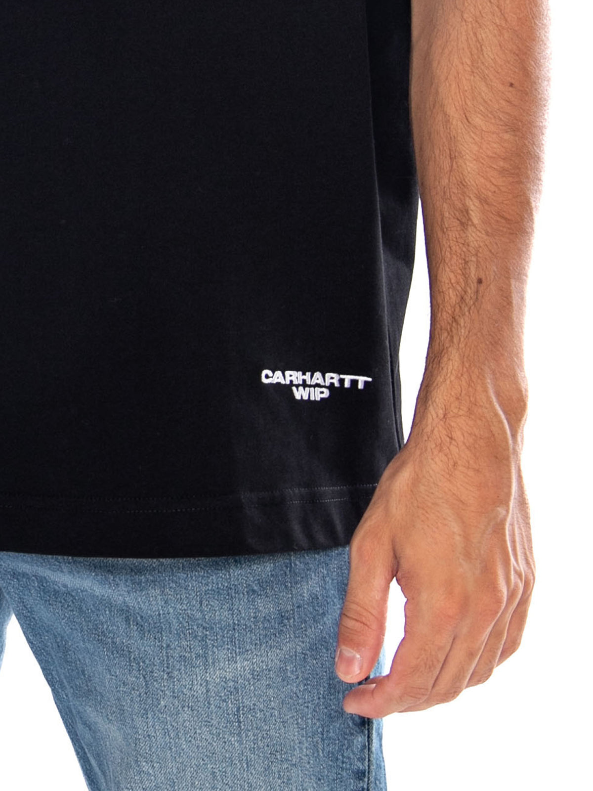 S/S Chapter Script T-Shirt Black / White - Maglietta Girocollo Uomo Nera I037112 0D2XX CARHARTT WIP 
