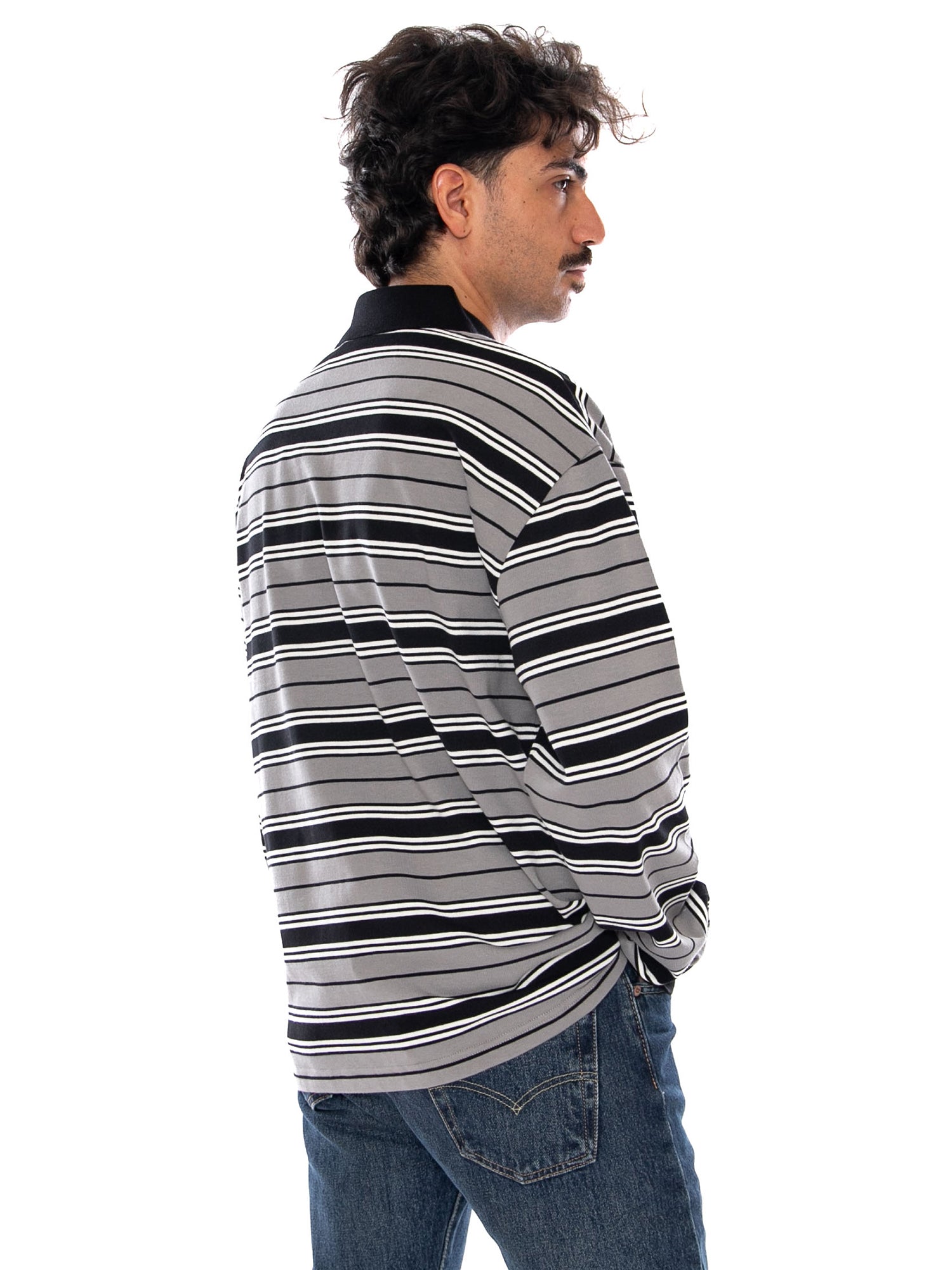 CARHARTT WIP L/S DEVITT RUGBY SHIRT SHADE GREY - Polo Maniche Lunghe Uomo Multicolore I037117 3V0XX CARHARTT WIP 