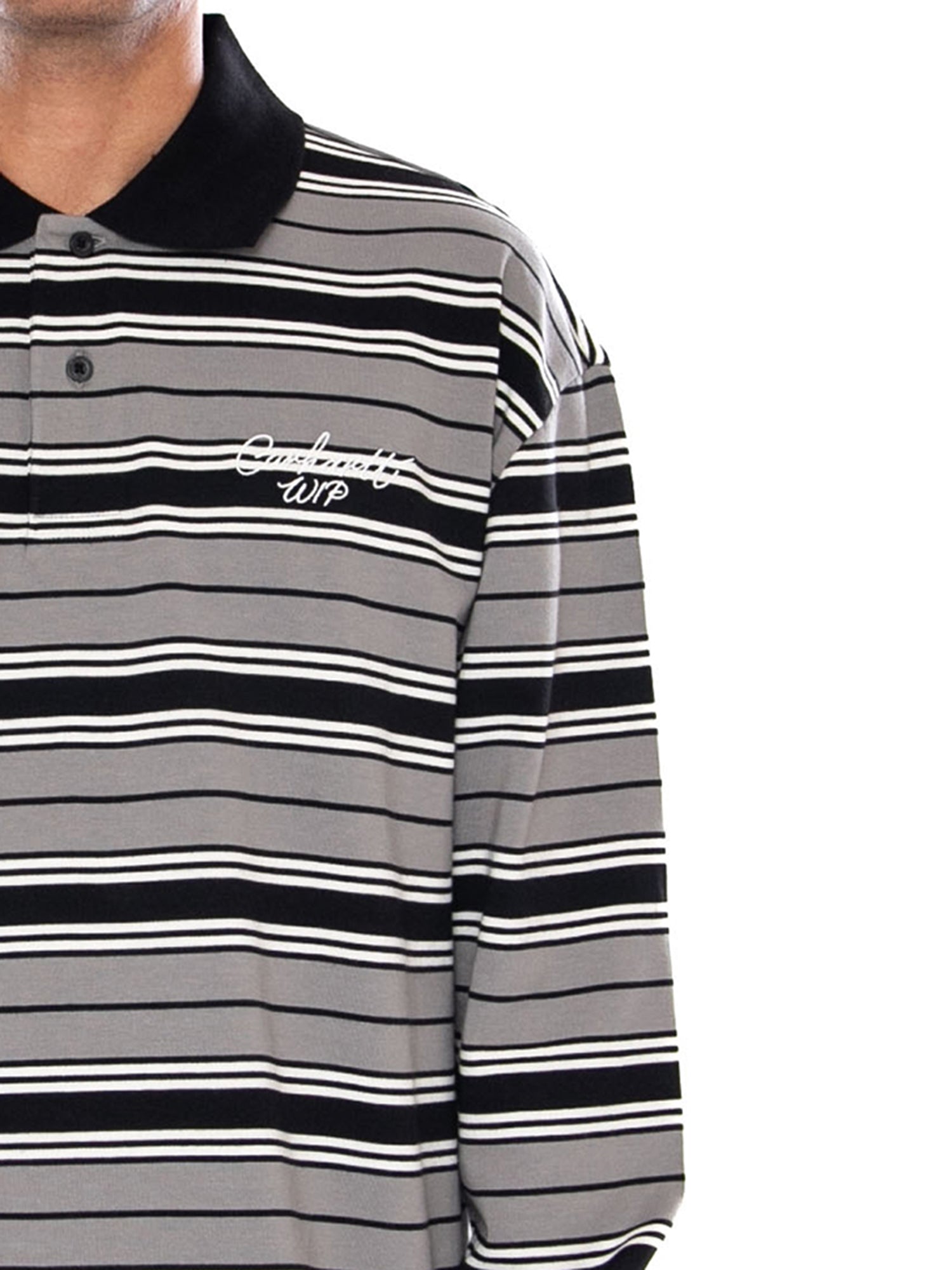 CARHARTT WIP L/S DEVITT RUGBY SHIRT SHADE GREY - Polo Maniche Lunghe Uomo Multicolore I037117 3V0XX CARHARTT WIP 