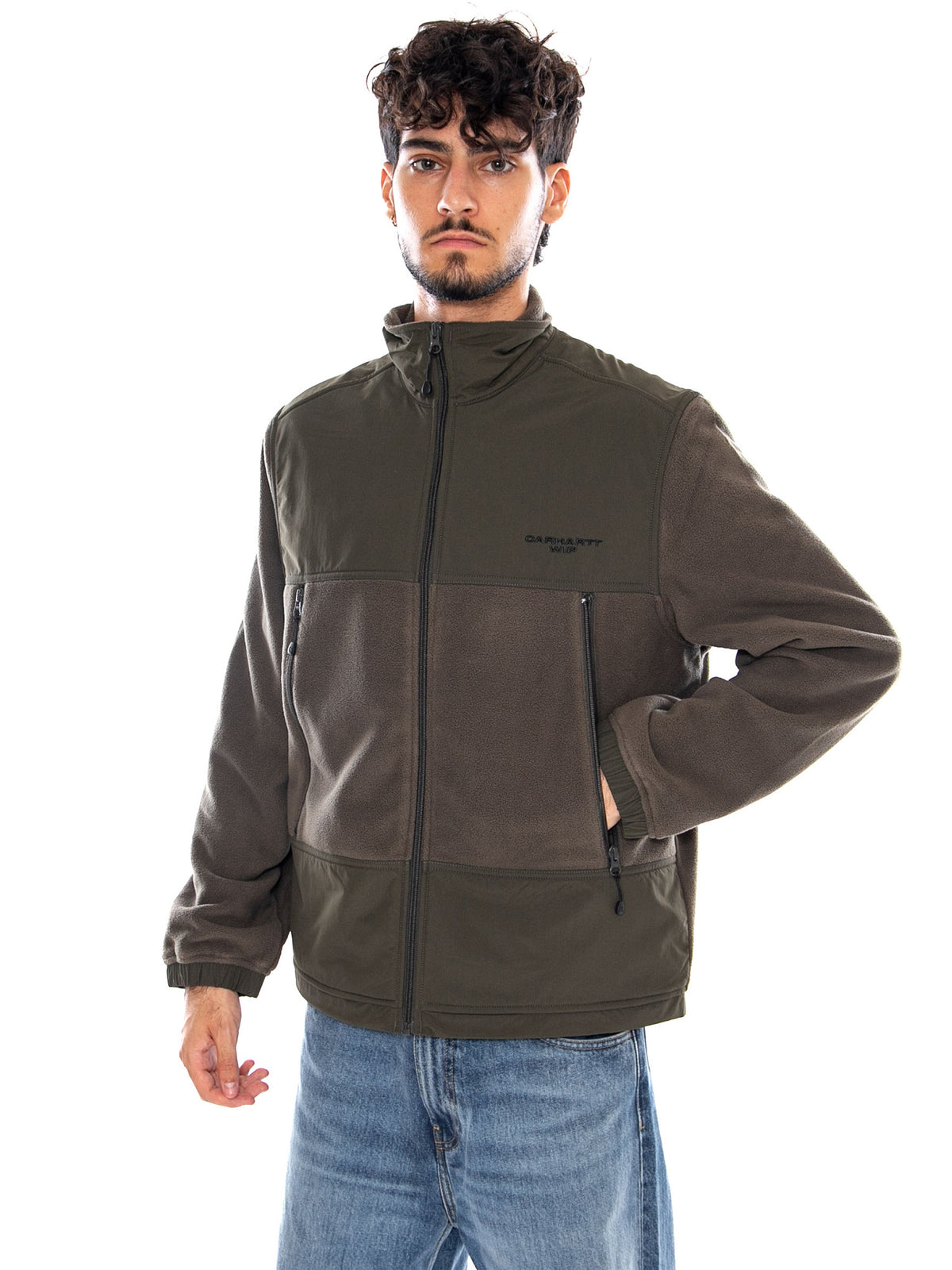 EDMORE JACKET CYPRESS / BLACK - Giacca Uomo Verde I037138 00PXX CARHARTT WIP 