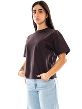 Carhartt WIP W' S/S Lambert T-Shirt Tobacco Moon Wash - T-shirt Femme Marron  Femme CARHARTT WIP