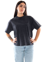 Carhartt WIP W' S/S Lambert T-Shirt Black Moon Wash - T-Shirt Donna Nera Donna CARHARTT WIP