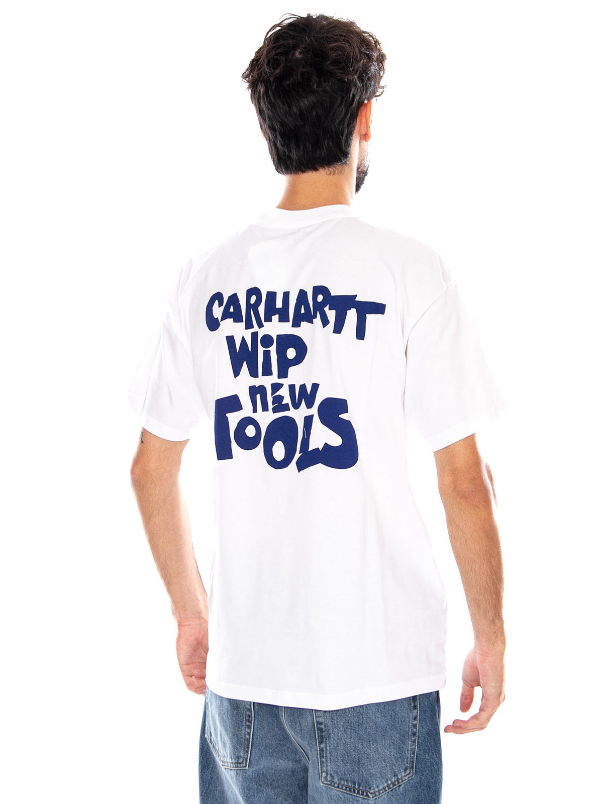 S/S CUTOUT T-SHIRT WHITE - Maglietta Girocollo Uomo Bianca I037221 02XX CARHARTT WIP 