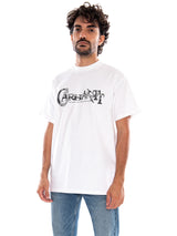S/S Chinsel Script T-Shirt White - T-Shirt Ras du Cou Homme Blanc CARHARTT WIP