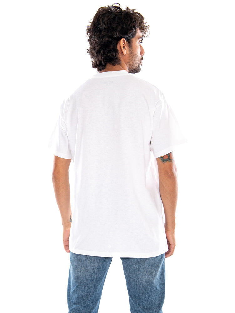 S/S Chinsel Script T-Shirt White - Maglietta Girocollo Uomo Bianca I037223 02XX CARHARTT WIP 