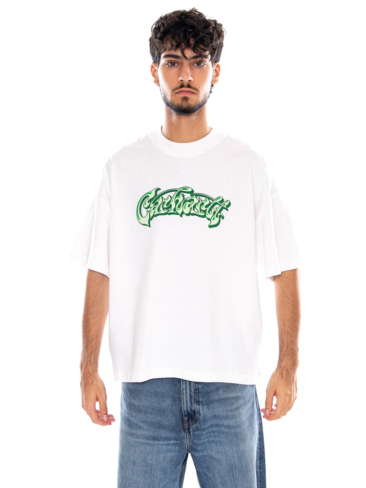 S/S BOOGER T-SHIRT WHITE - Maglietta Girocollo Uomo Bianca I037225 02XX CARHARTT WIP 