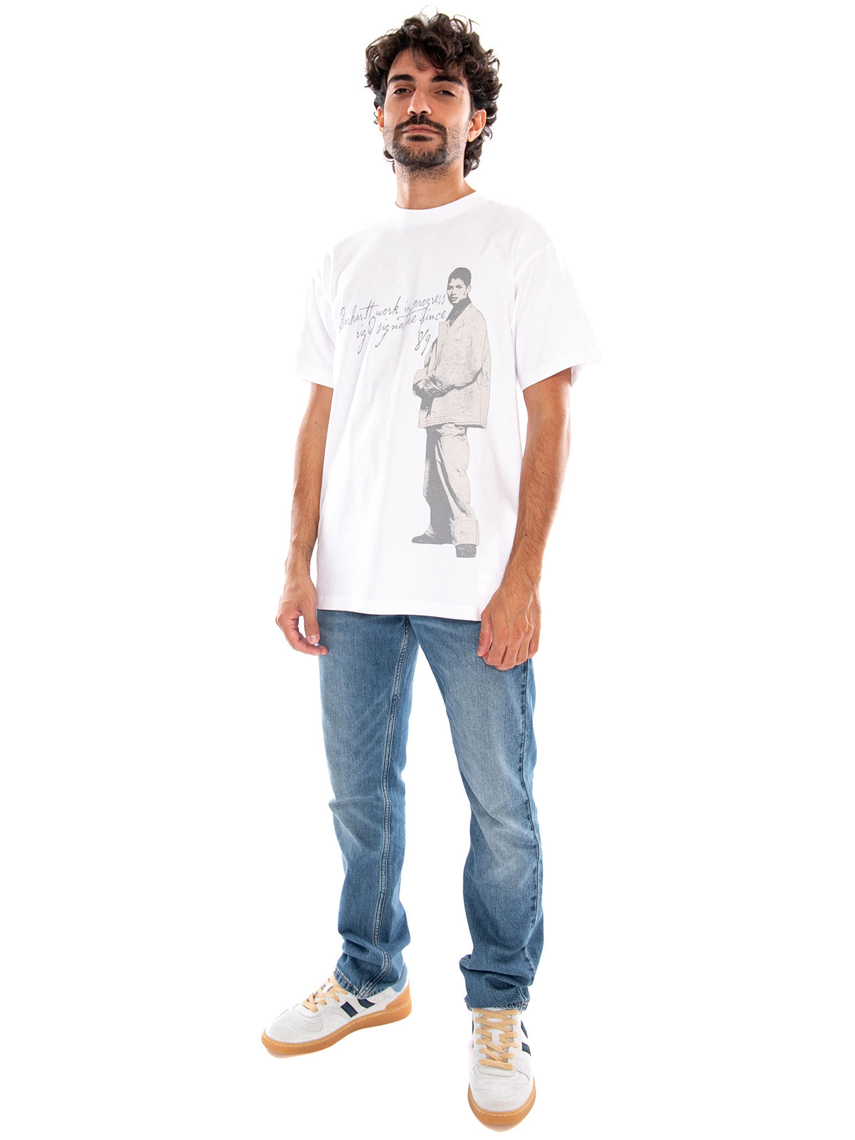 S/S Archive '95 T-Shirt White - Maglietta Girocollo Uomo Bianca I037236 02XX CARHARTT WIP 