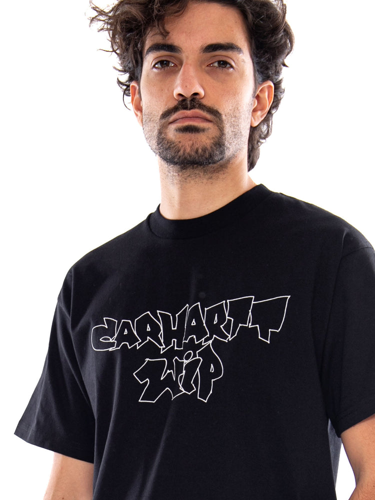 S/S BLINKERFLUID T-SHIRT BLACK - Maglietta Girocollo Uomo Nera I037237 89XX CARHARTT WIP 