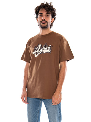 S/S Boogie Night T-Shirt WIP H Brown - Maglietta Girocollo Uomo Marrone I037253 3TGXX CARHARTT WIP 