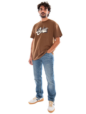S/S Boogie Night T-Shirt WIP H Brown - Maglietta Girocollo Uomo Marrone I037253 3TGXX CARHARTT WIP 