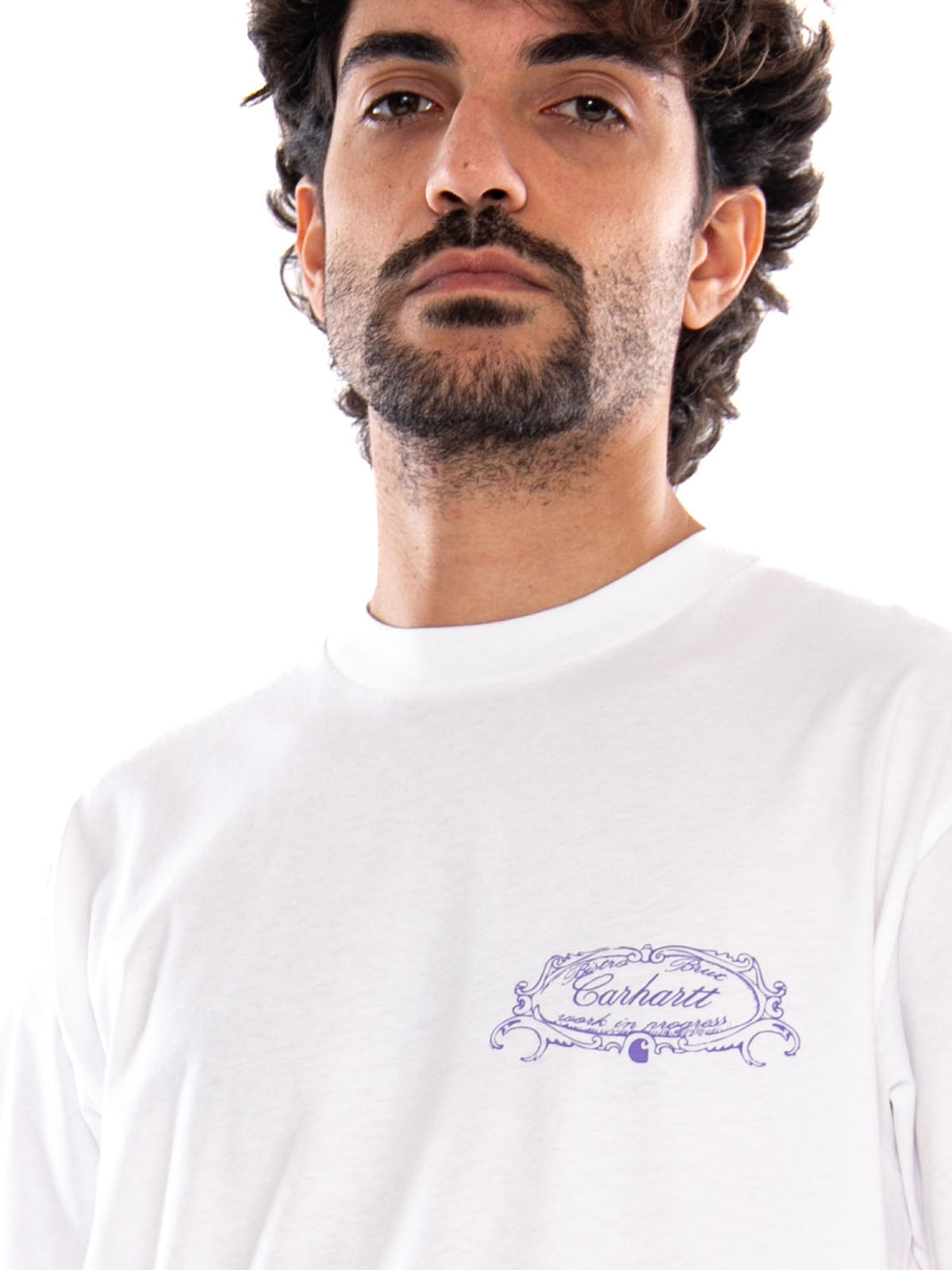 S/S Chez WIP T-Shirt White - Maglietta Girocollo Uomo Bianca I037260 02XX CARHARTT WIP 