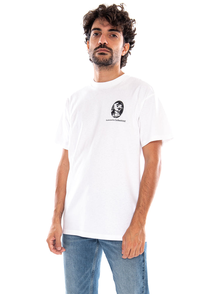 S/S Vote T-Shirt White - Maglietta Girocollo Uomo Bianca I037269 02XX CARHARTT WIP 