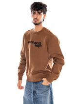 WIRELESS SWEAT WIP H BROWN / BLACK - Sweat-Shirt Col Ras du Cou Homme Marron Carhartt WIP