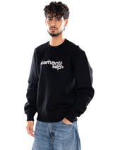 WIRELESS SWEAT BLACK / WHITE - Sweat Crewneck Homme Noir Homme CARHARTT WIP