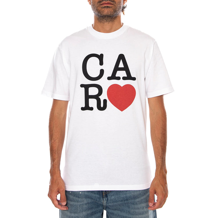 S/S I HARTT T-SHIRT WHITE - Maglietta Girocollo Uomo Bianca I037538 02XX CARHARTT WIP 