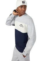 CREWNECK SWEATSHIRT OXFORD GREY - Sweatshirt Col Rond Homme Gris - Homme CHAMPION