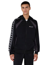 FULL ZIP HOODIE SWEATSHIRT BLACK - Sweatshirt à Capuche et Zip Homme Noir Homme CHAMPION