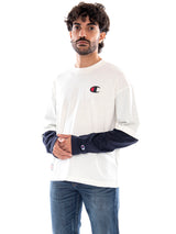Champion Long Sleeve Crewneck T-Shirt EGT NNY - T-Shirt Homme Manches Longues Homme CHAMPION
