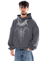 THE GUARDIAN BOXY HOODIE IRON GATE - Sweatshirt à Capuche Homme Gris Homme DOLLY NOIRE
