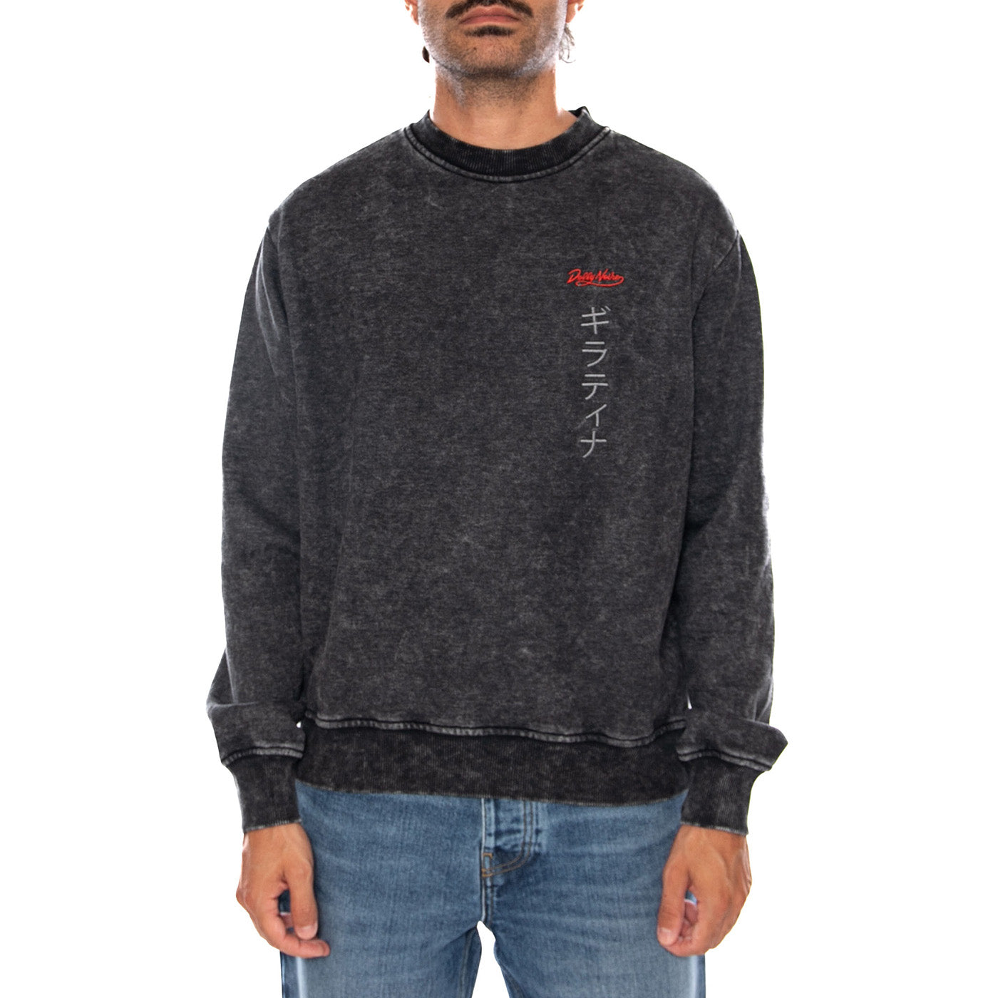 GIRATINA CREWNECK ACID BLACK - Felpa Girocollo Uomo Nera Collaborazione Pokémon SW1340 S1 DOLLY NOIRE 