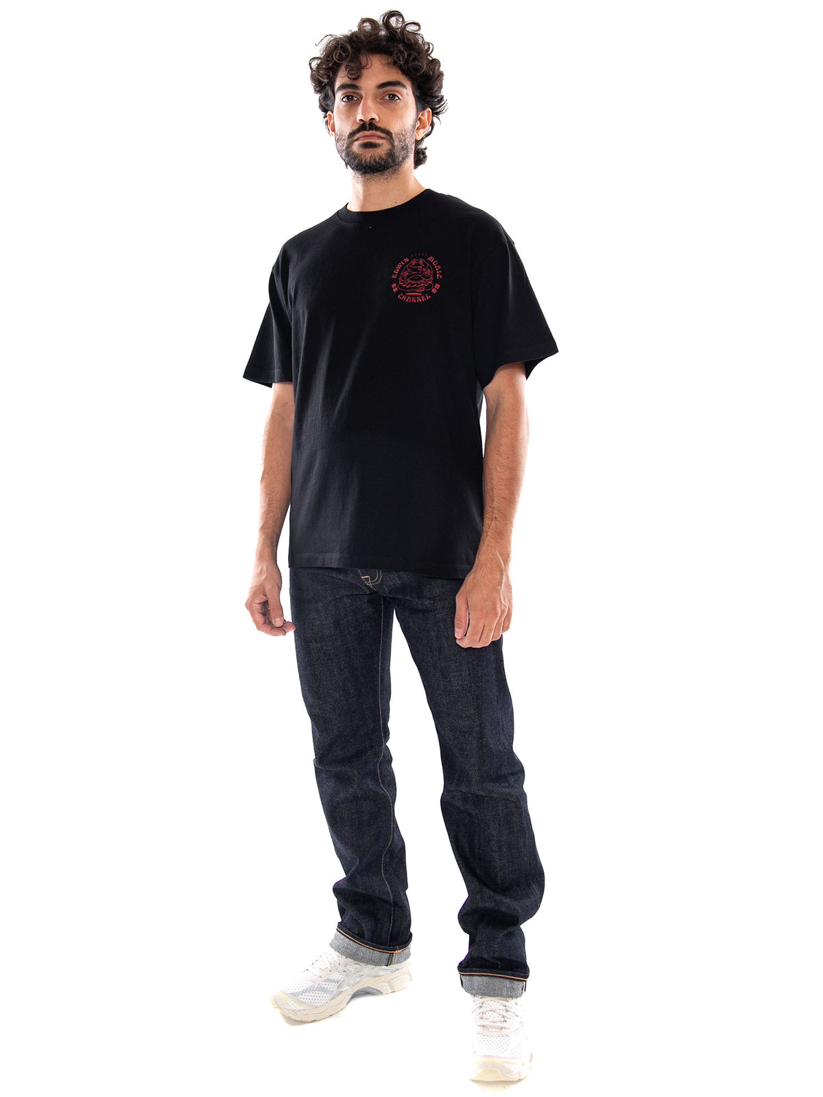 Edwin Music Channel TS Black / Red - T-shirt Uomo Nera I031131 1V2.67 EDWIN 