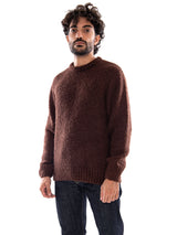 Sweater Edwin Dun Textured Run Raisin - Pull Homme Marron Homme EDWIN