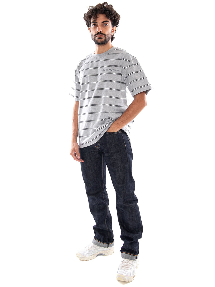 Edwin Bolton TS Grey Marl / White - T-shirt Uomo Grigia I035000 3RW.67 EDWIN 