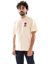 Edwin Sun TS SS Fog - T-shirt Homme Beige  Homme EDWIN