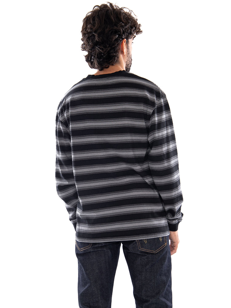 Edwin Bolton TS LS Black / Grey - T-shirt Uomo Nera<BR/><BR/> I035720 0GL.67 EDWIN 