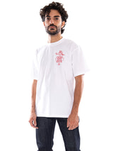 Edwin Ekoda Bath House TS White - T-shirt Encolure Ras-du-Cou Homme Blanc  Homme EDWIN