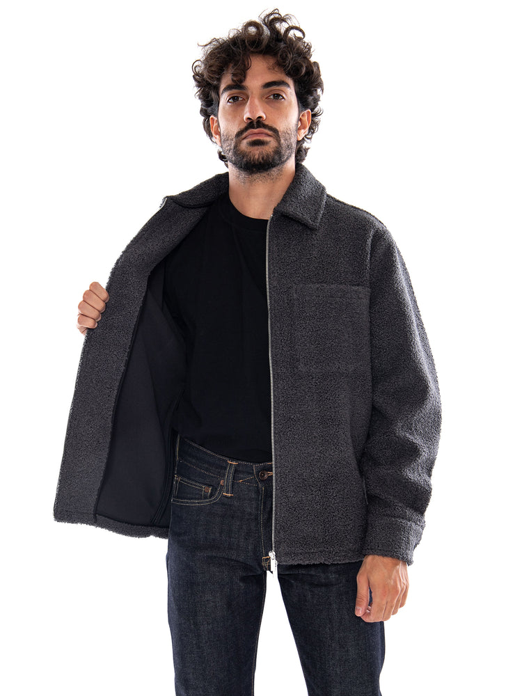 Edwin Snug II Overshirt LS Dark Grey - Overshirt Uomo Grigia I037335 0G.00 EDWIN 