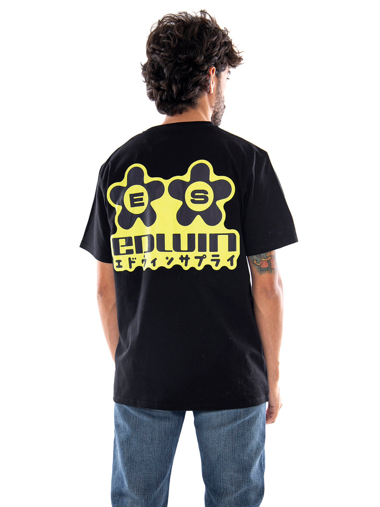 Edwin Sakura TS Black - T-Shirt Uomo Nera I037349 89,67 EDWIN 